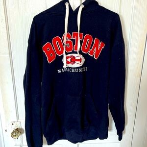 Boston Massachusetts hoodie navy blue